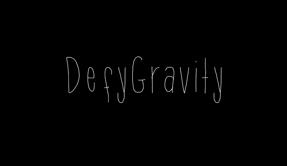 DefyGravity font big