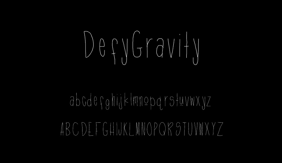 DefyGravity font