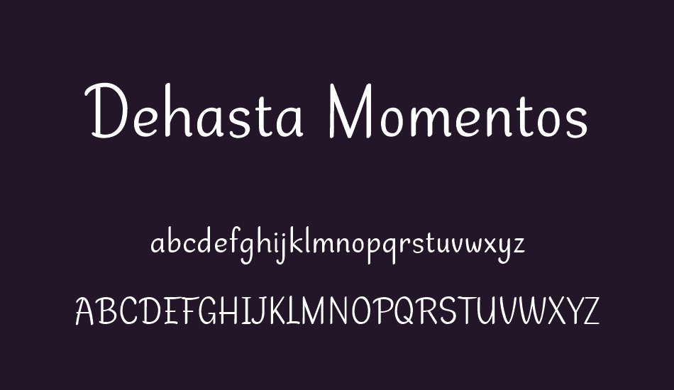 Dehasta Momentos font