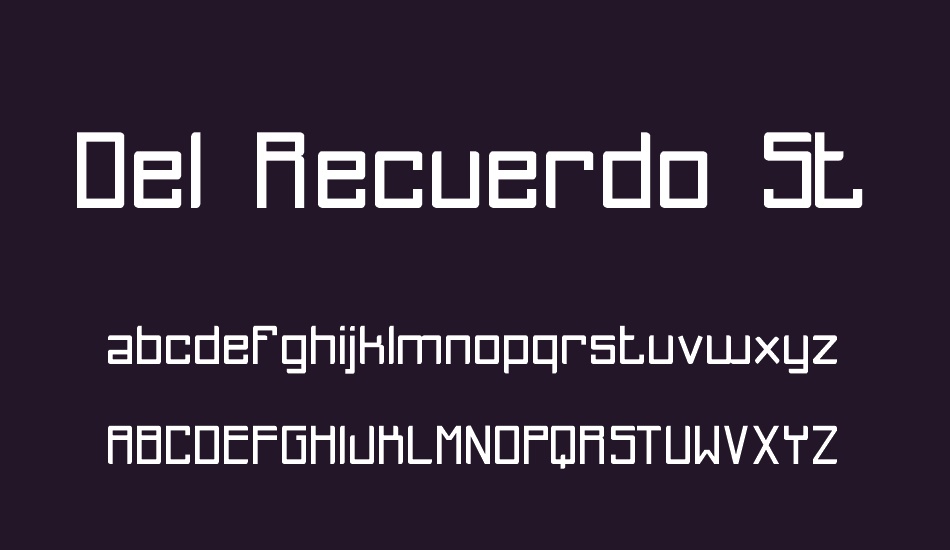 Del Recuerdo St font