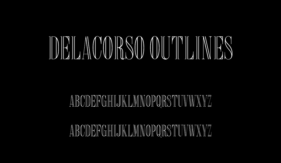 Delacorso Outlines font