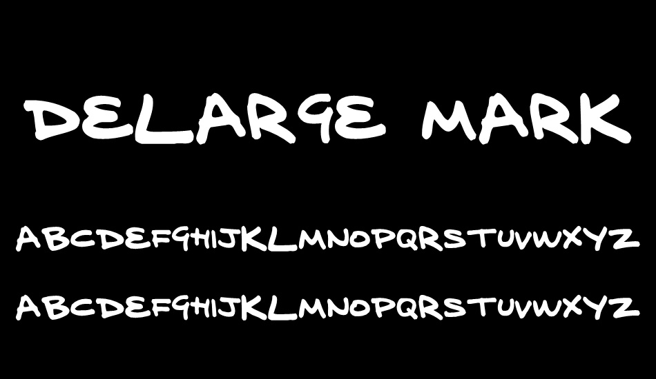 delarge marker pen font