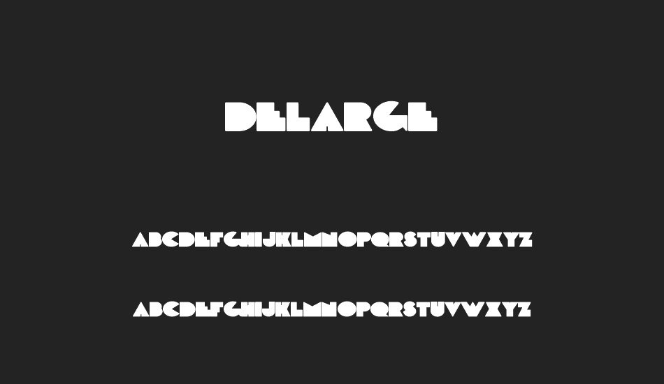 DeLarge font