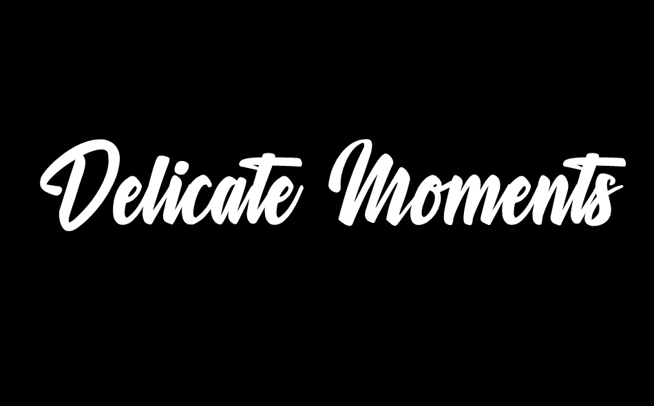 Delicate Moments font big