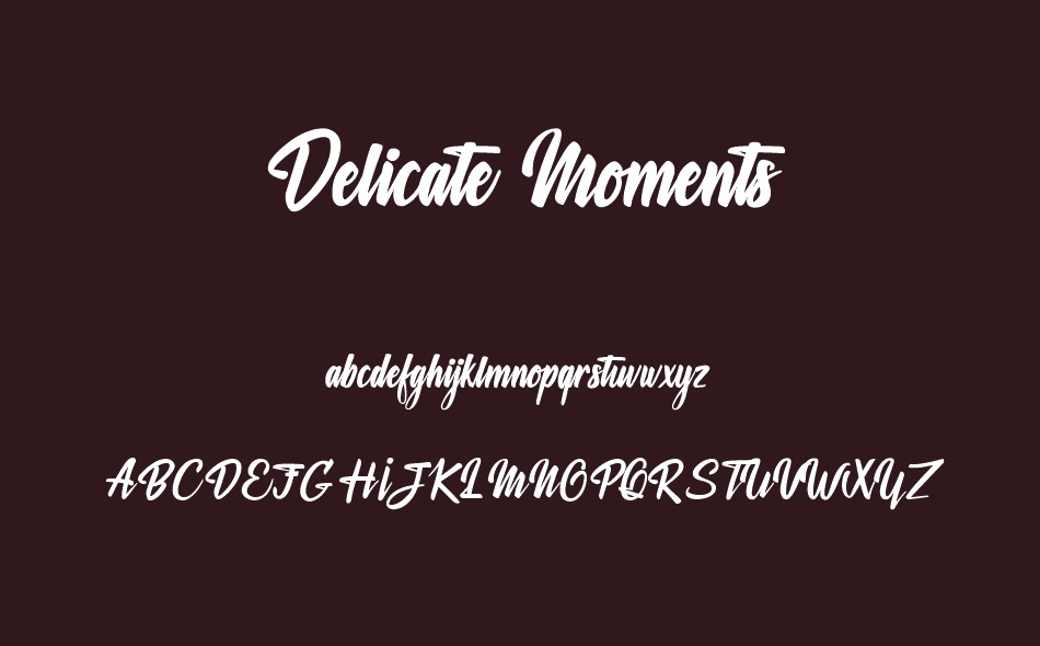 Delicate Moments font