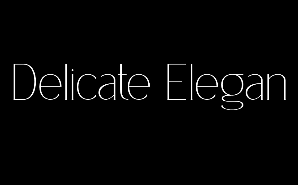 Delicate Elegance font big