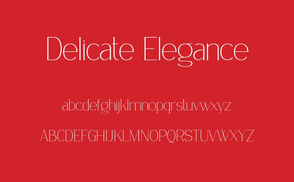 Delicate Elegance font