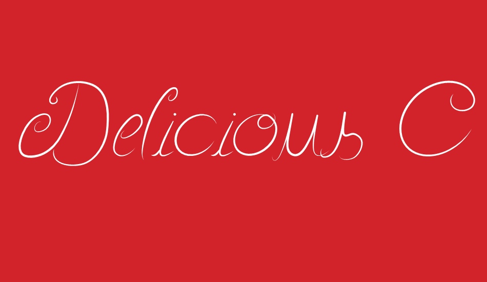 Delicious Curls font big