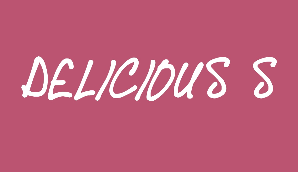 Delicious Scrawl font big