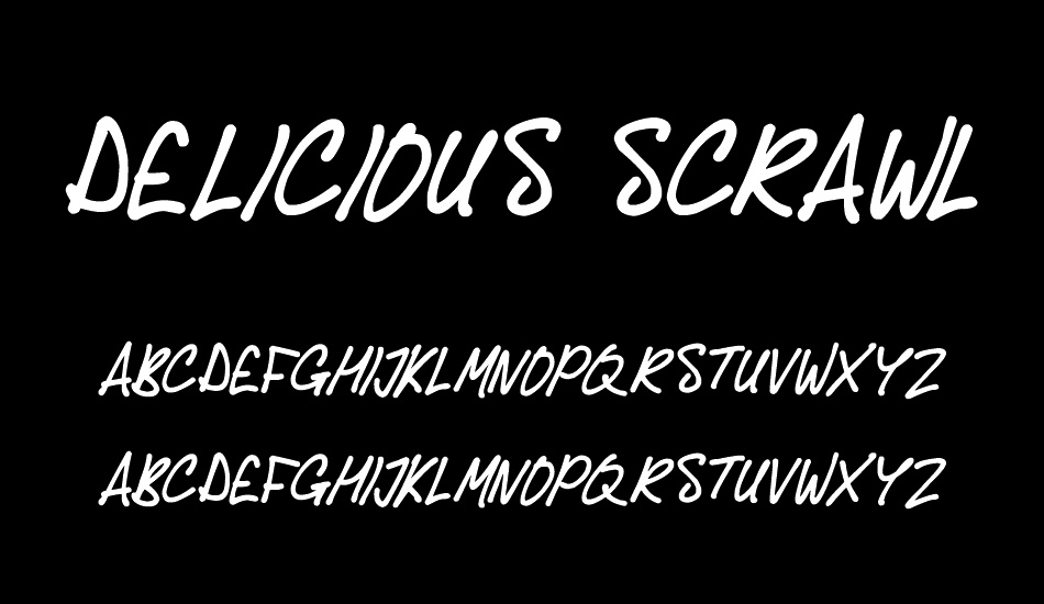 Delicious Scrawl font