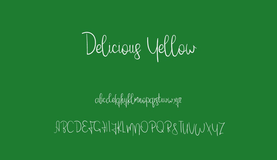 Delicious Yellow font