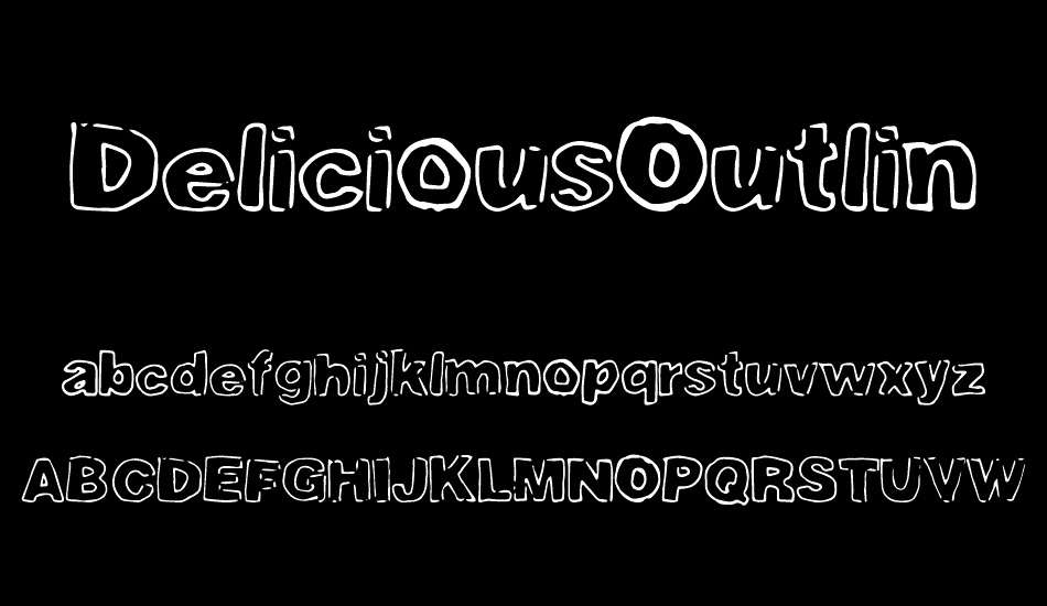 DeliciousOutline font