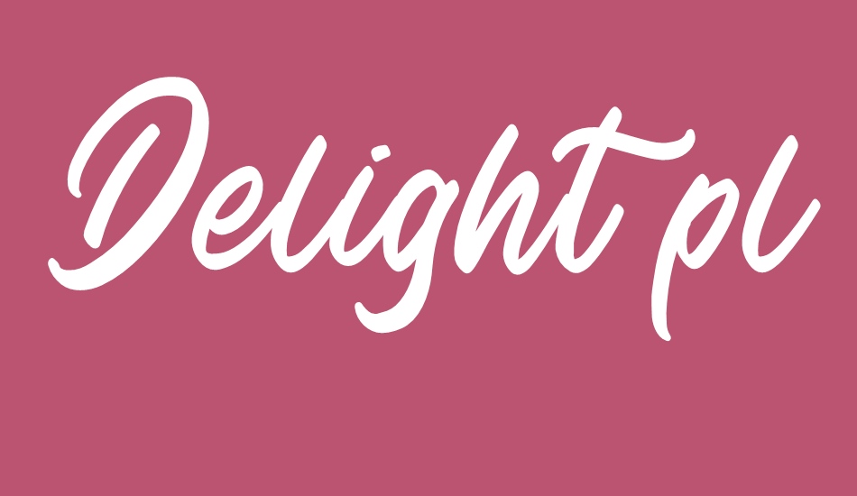 Delight place font big