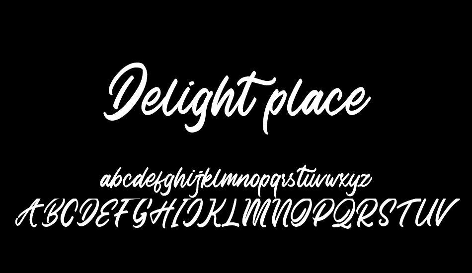 Delight place font