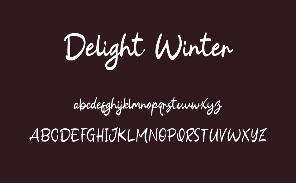 Delight Winter font