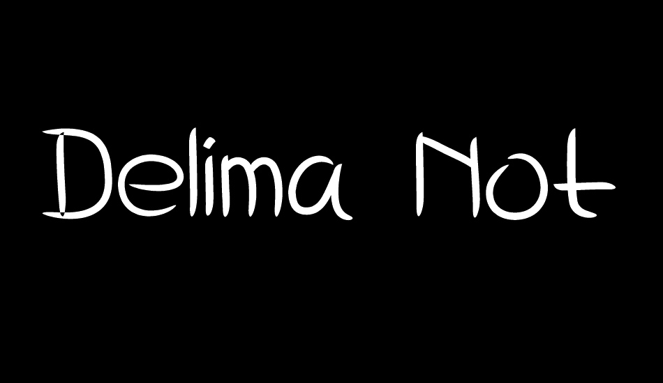 Delima Notes font big