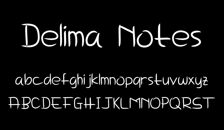 Delima Notes font