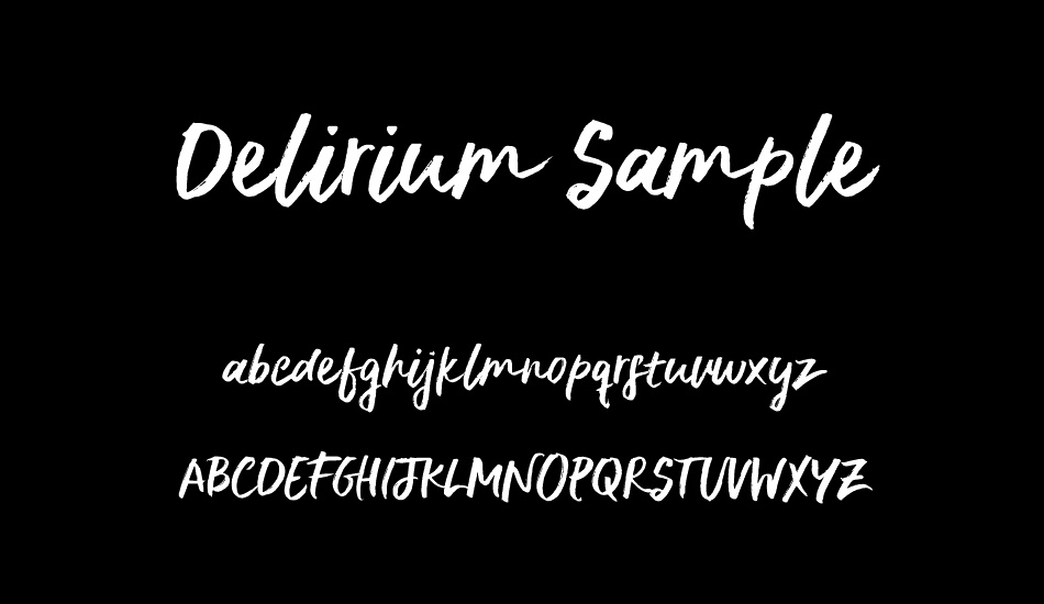 Delirium Sample font