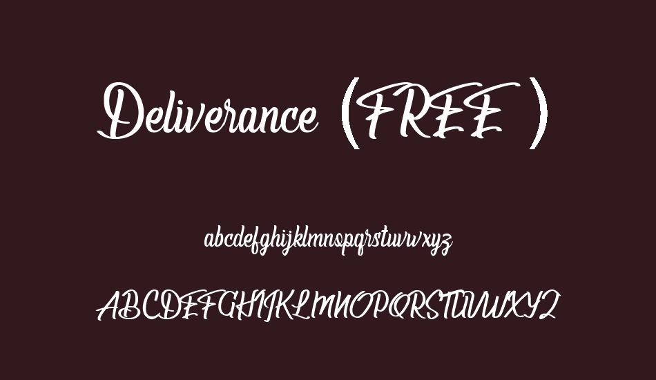 Deliverance (FREE PERSONAL USE) font