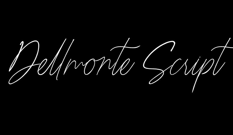 Dellmonte Script font big