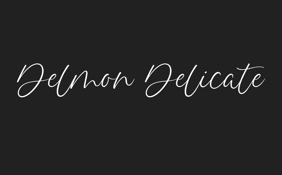 Delmon Delicate Script font big