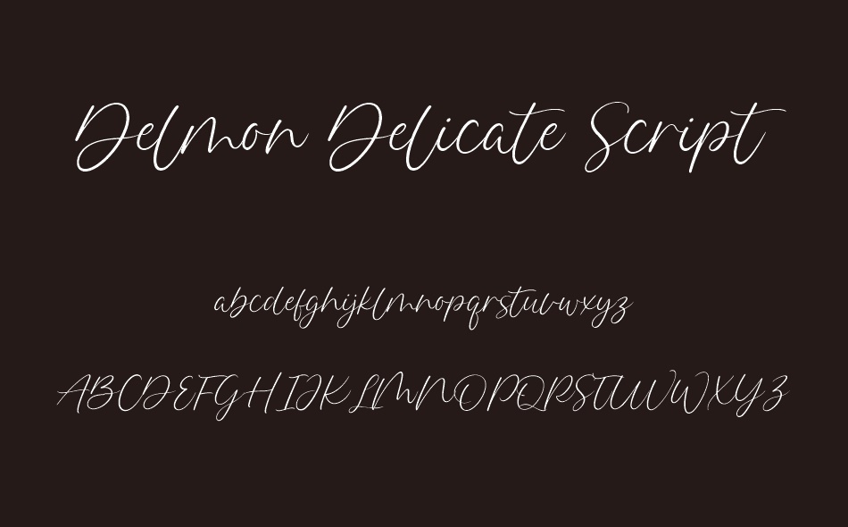 Delmon Delicate Script font