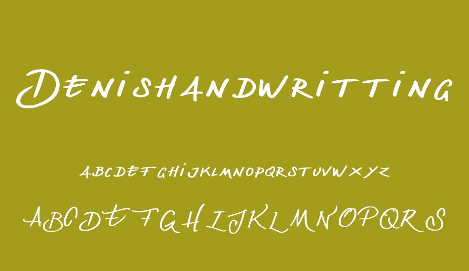 Denishandwritting font