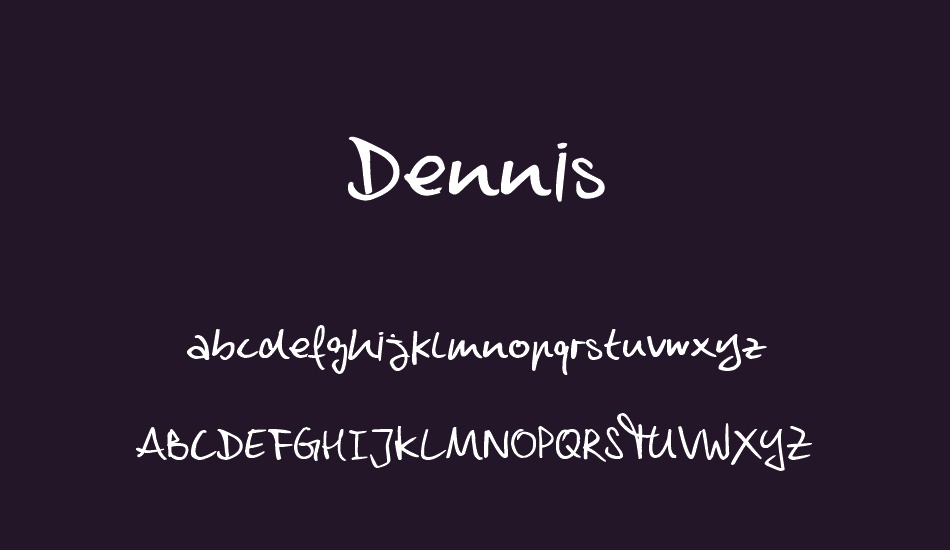 Dennis font