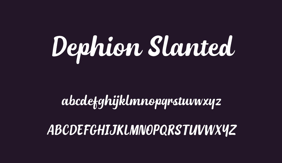 Dephion Slanted font