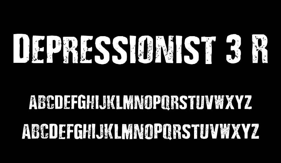 Depressionist 3 Revisited font