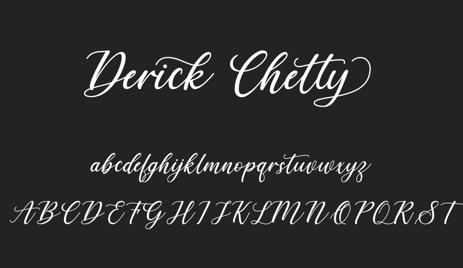 Derick Chetty font