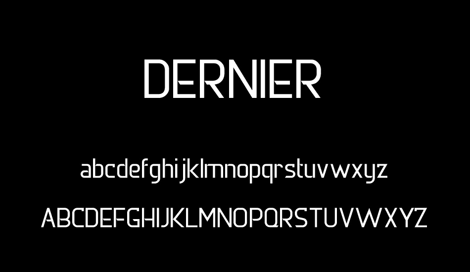 DERNIER font