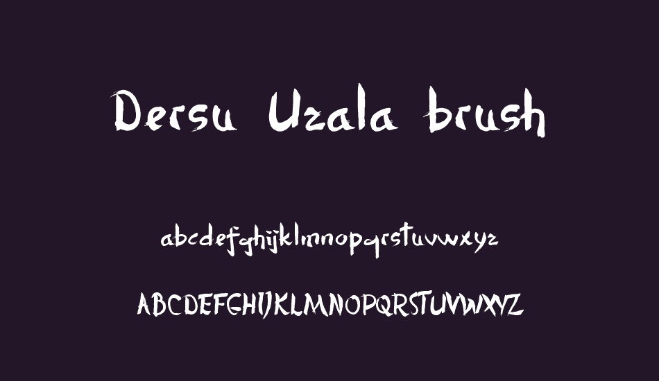 Dersu Uzala brush font