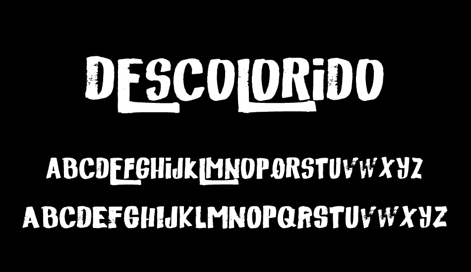 Descolorido font