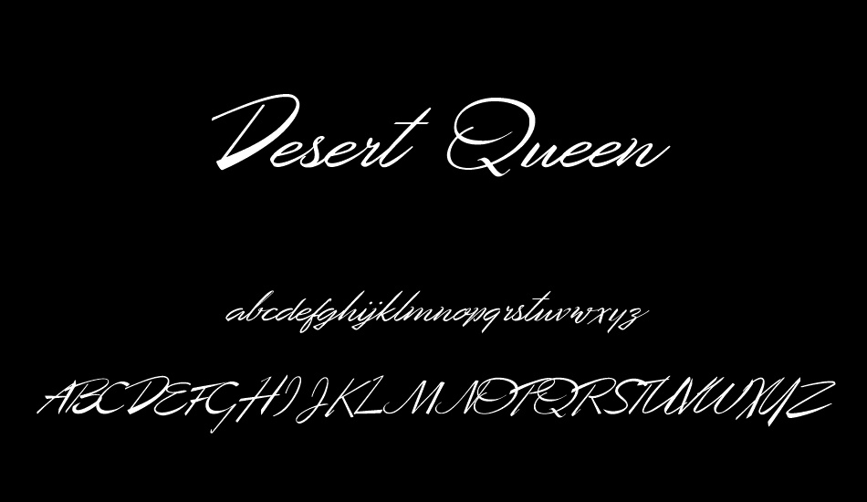 Desert Queen Personal Use font