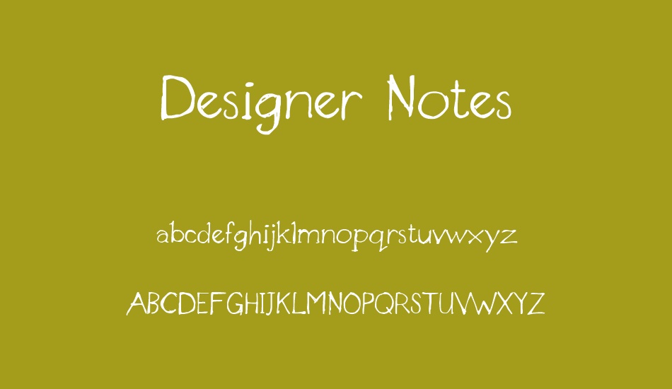 Designer Notes font