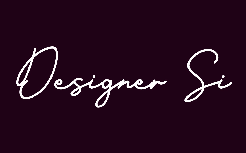 Designer Signature font big