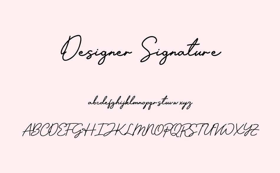 Designer Signature font