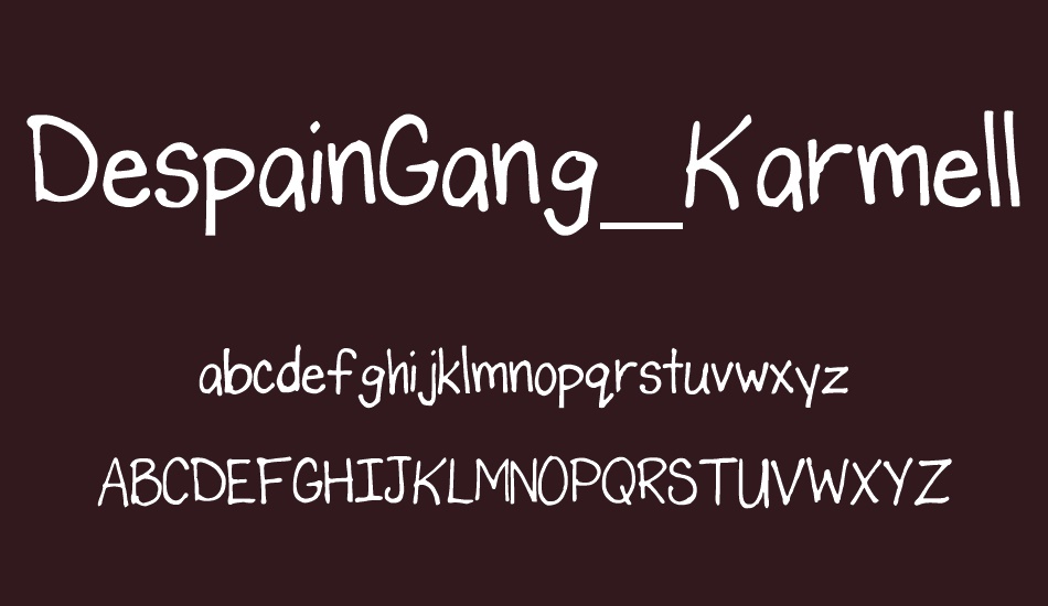 DespainGang_Karmelle_37 font