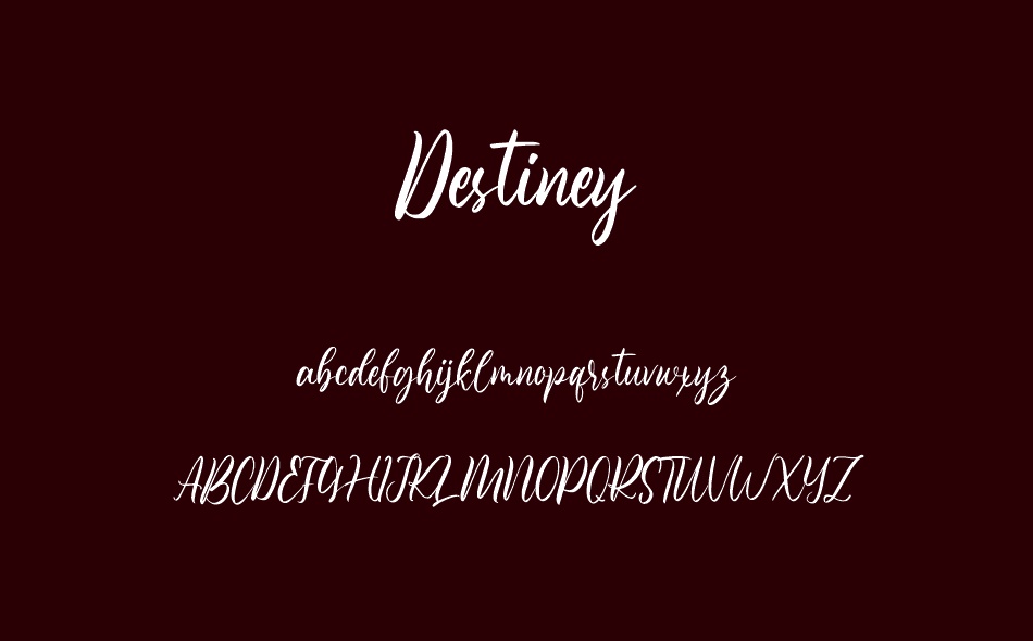 Destiney font