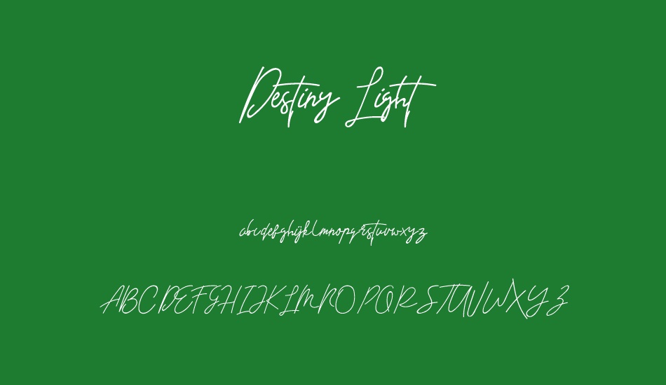 Destiny Light font