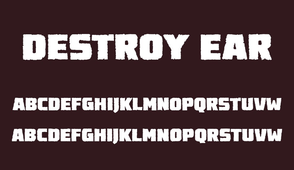 Destroy Earth BB font