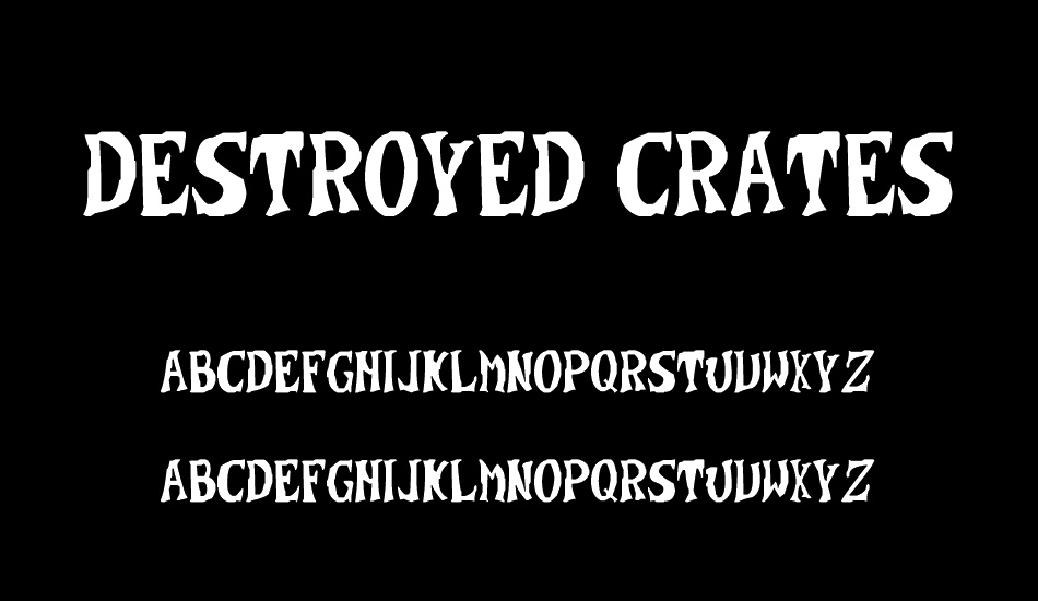 Destroyed Crates font