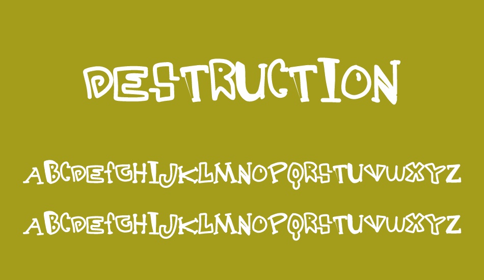 destruction font