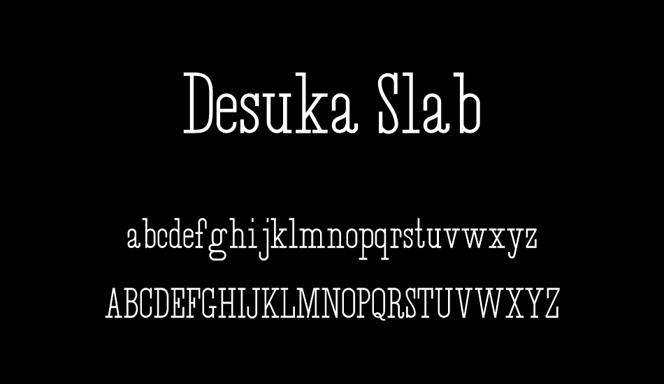 Desuka Slab DEMO font