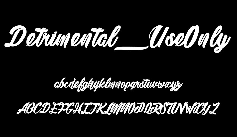 Detrimental_PersonalUseOnly font