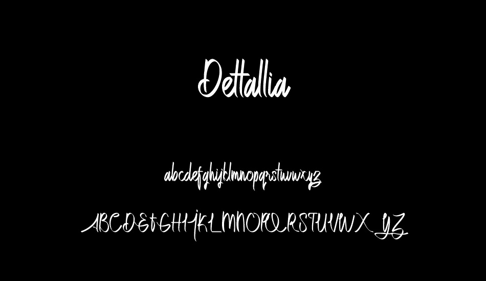 Dettallia Personal Use Only font