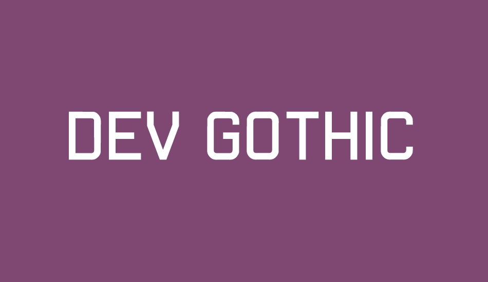 Dev Gothic font big