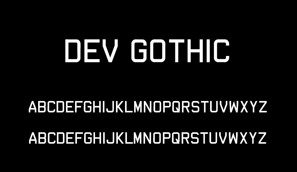 Dev Gothic font