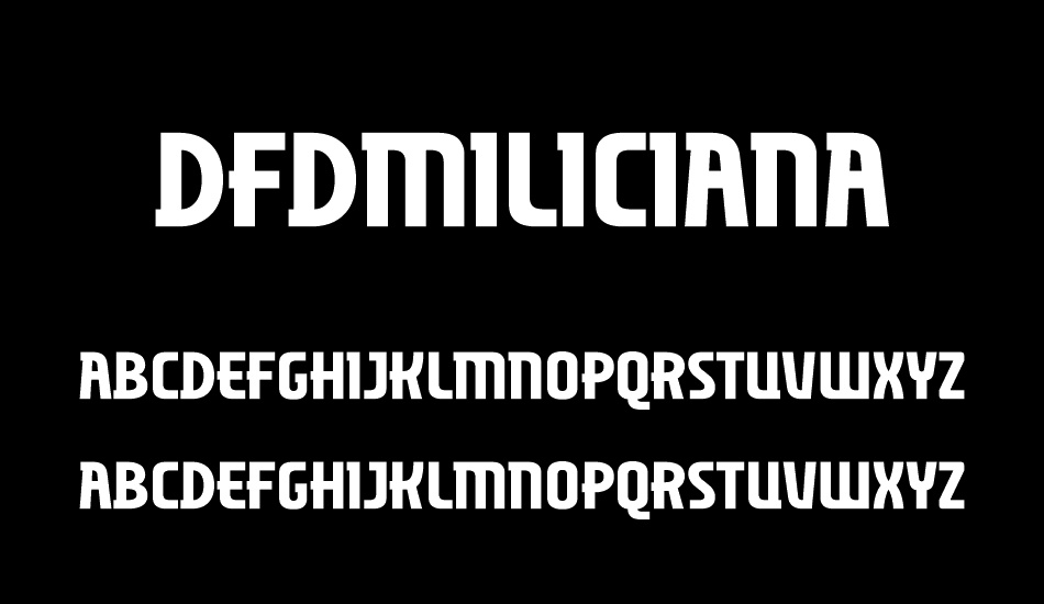 dfdMiliciana font